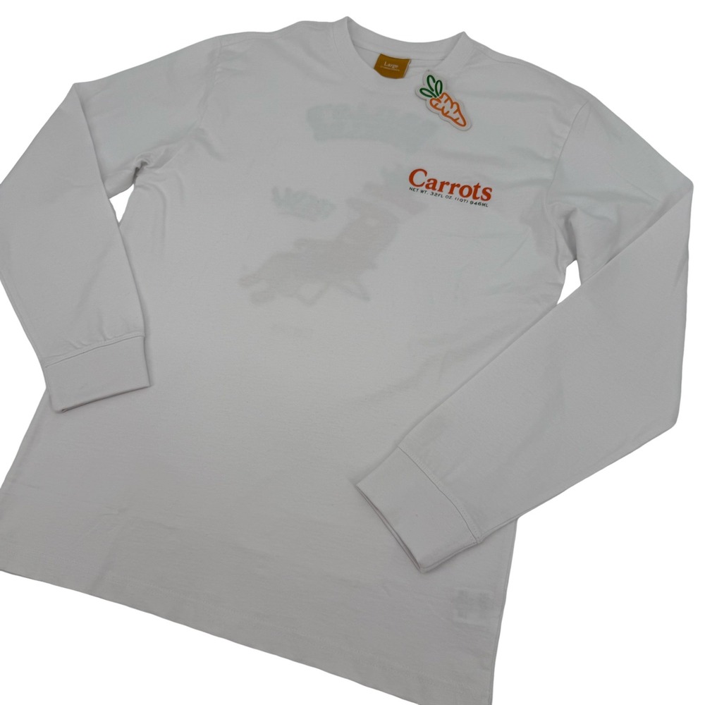 CARROTS ANWAR Large Long Sleeve Shirt White Grillo's Pickles Graphic Streetwear